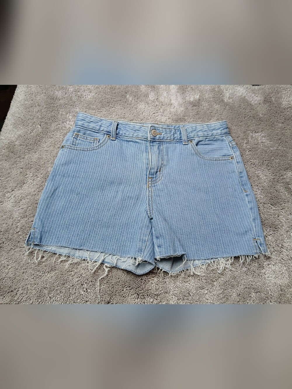 Cat & Jack Light Blue Denim Frayed Hem Kid’s Shorts